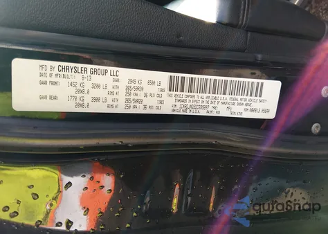 2013 Dodge Durango Sxt z USA, uszkodzony, nr VIN 1C4RDJAG5DC699207